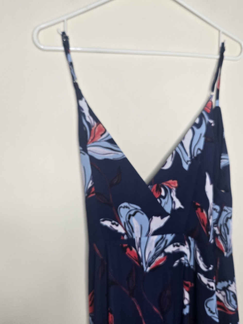 Fame & Partners Floral Wrap Maxi Dress Navy Romantic Party Cocktail Occasion - Picture 4 of 10